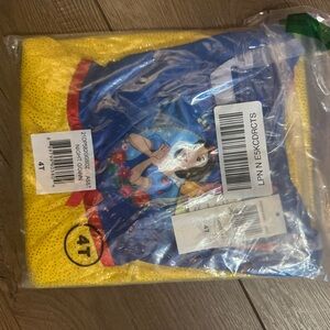 Disney Princess Snow White Blue and Yellow Kids Casual Nightgown Dress New